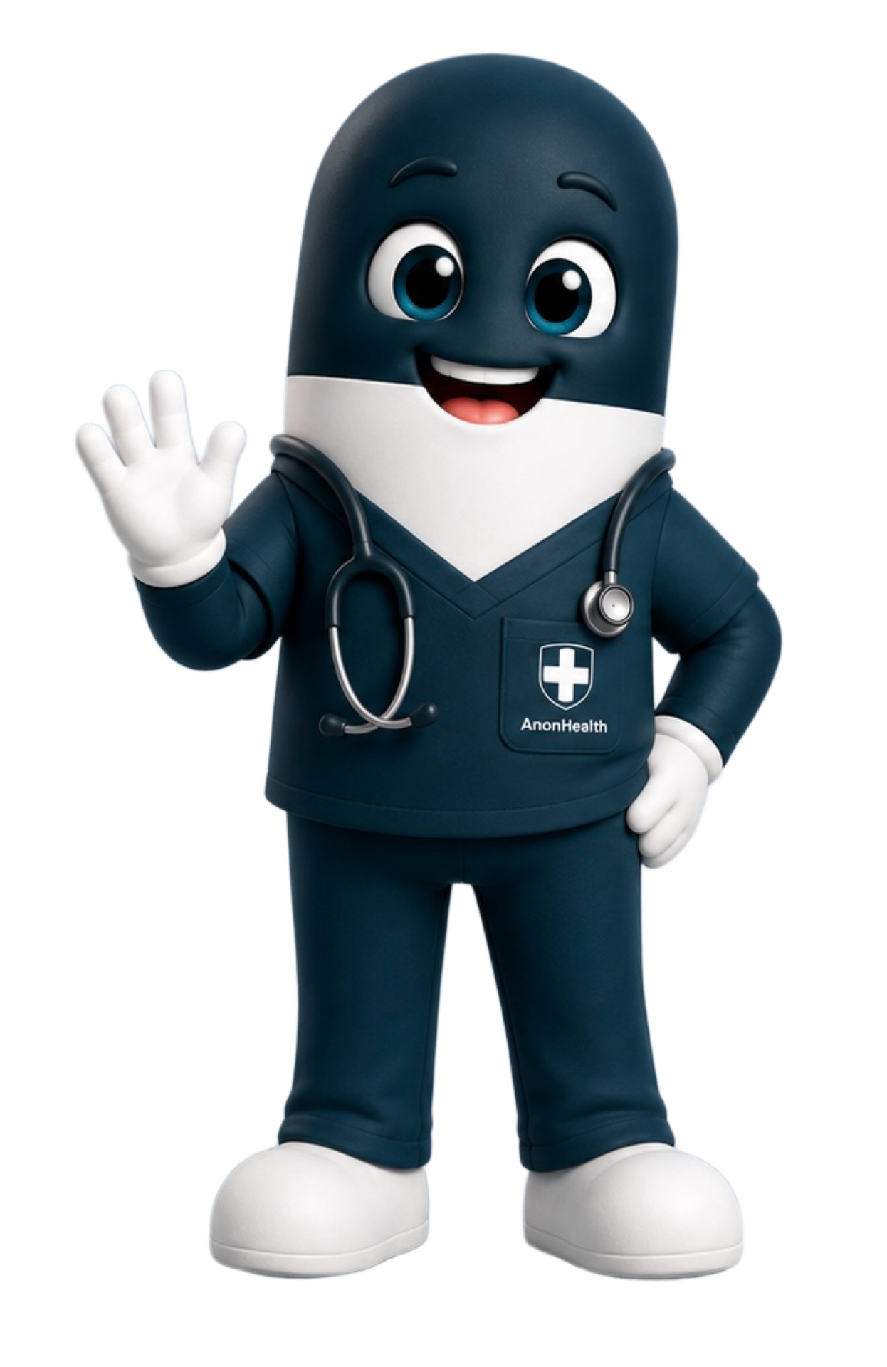 AnonHealth mascot waving hello